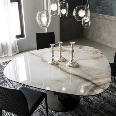 Cattelan Italia Skyline Keramik Table, round, irregular-0