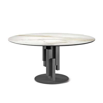 Cattelan Italia Skyline Keramik Table, round, irregular-70893