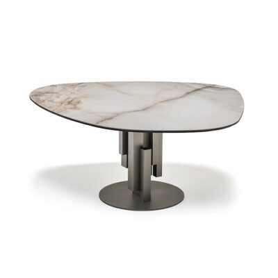 Cattelan Italia Skyline Keramik Table, round, irregular-70894