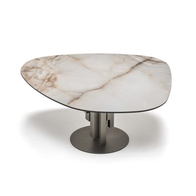 Cattelan Italia Skyline Keramik Table, round, irregular-70895