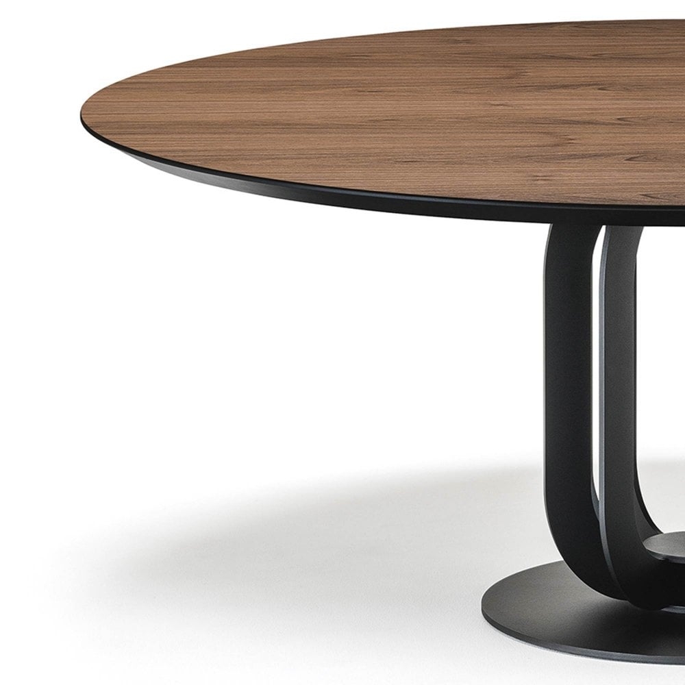 Cattelan Italia Soho Wood Round Table, Canaletto Walnut, Burned Oak-71046