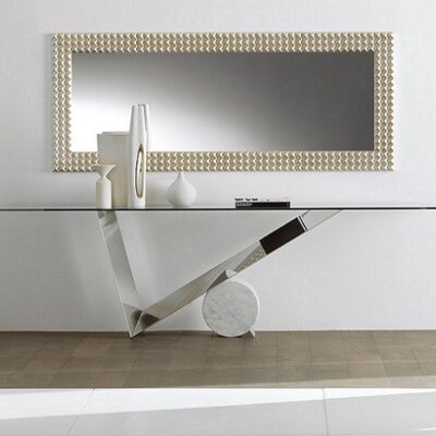 Cattelan Italia Valentinox Console Table, glass, stainless steel, stone-70048