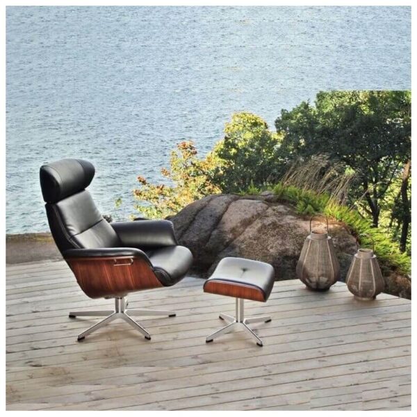 Conform Timeout Armchair Lounge Chair Swivel Base in Fabric or Leather-72119