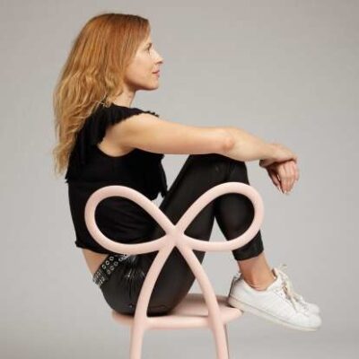 Qeeboo Ribbon Chair in Pink, Black or White