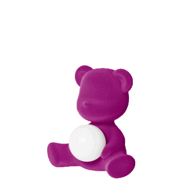 Qeeboo Teddy Girl Lamp Velvet Finish with Rechargeable Led