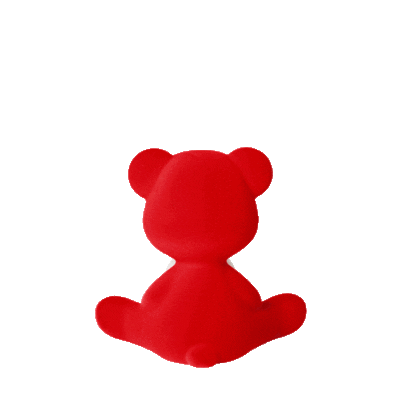 Qeeboo Teddy Girl Lamp Velvet Finish with Rechargeable Led