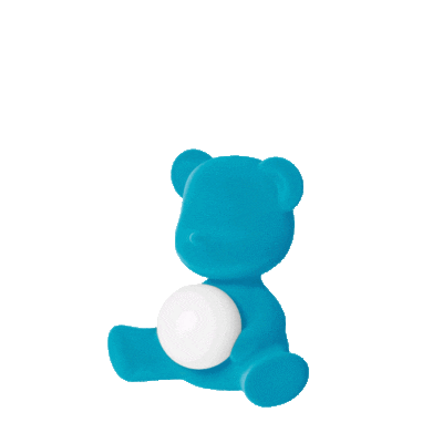 Qeeboo Teddy Girl Lamp Velvet Finish with Rechargeable Led