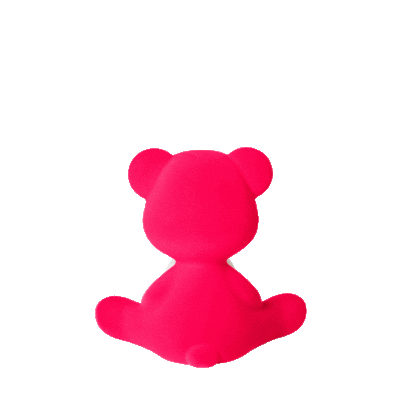 Qeeboo Teddy Girl Lamp Velvet Finish with Rechargeable Led