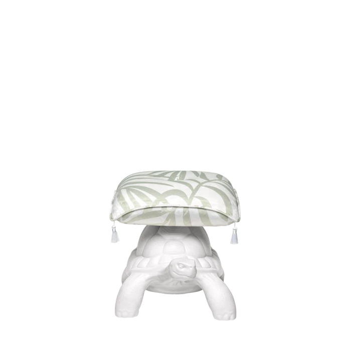 Qeeboo Turtle Carry Pouf Foot Stool in White or Black