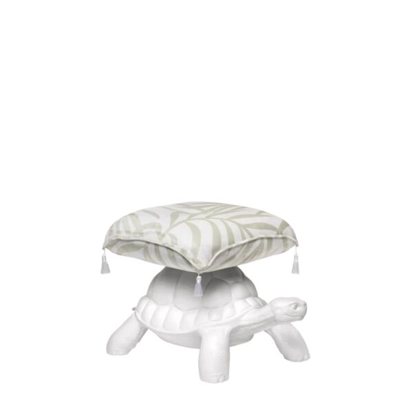 Qeeboo Turtle Carry Pouf Foot Stool in White or Black