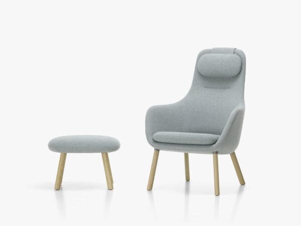 Vitra HAL Armchair Lounge Chair in Leather or Fabric Optional Ottoman