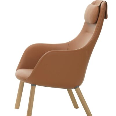 Vitra HAL Armchair Lounge Chair in Leather or Fabric Optional Ottoman