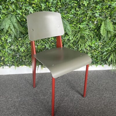 Vitra Standard SP Chair, Solid Wood, Japanese Red & Basalt, Ex Display