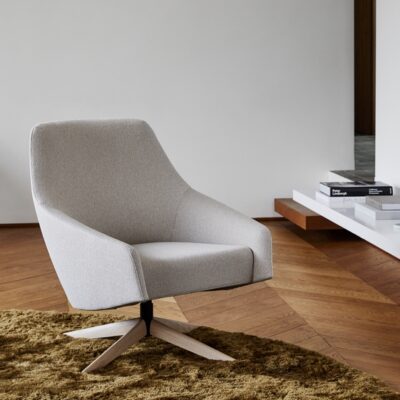 Montis Puk Low Armchair Lounge Chair in Fabric or Leather-0