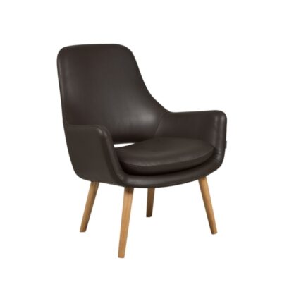 Furninova Bowery Armchair Longue Chair in Fabric or Leather-73054