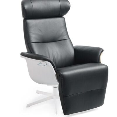 Conform Timeout with Built-in Footrest Chair Lounge Chair Swivel Base in Fabric or Leather-72527