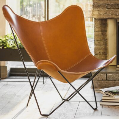 Cuero Butterfly Chair in Leather