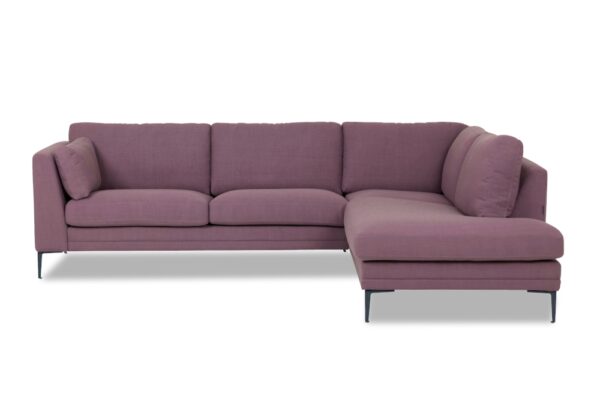 Furninova Broadway 2.5 Seater Chaise Longue Sofa in Fabric or Leather-72553