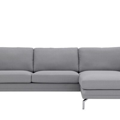 Furninova Broadway 2.5 Seater Chaise Longue Sofa in Fabric or Leather-72555