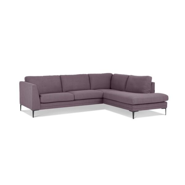 Furninova Broadway 2.5 Seater Chaise Longue Sofa in Fabric or Leather-72556