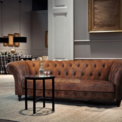 Furninova Churchill 2.5 Seater Sofa in Fabric or Leather with Chushions