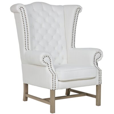 Furninova Crown Armchair Longue Chair in Fabric or Leather