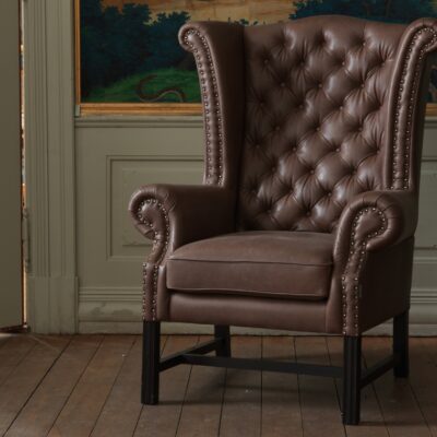 Furninova Crown Armchair Longue Chair in Fabric or Leather