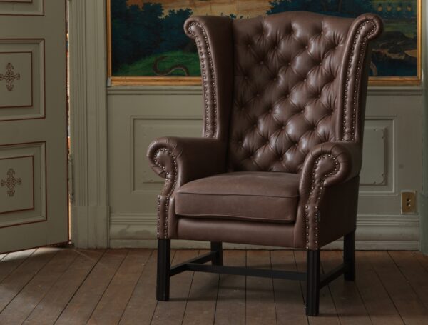 Furninova Crown Armchair Longue Chair in Fabric or Leather