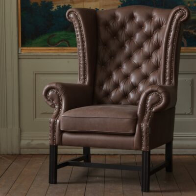 Furninova Crown Armchair Longue Chair in Fabric or Leather