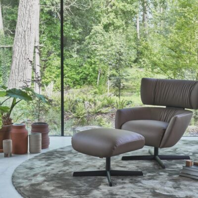 Montis George Armchair Lounge Chair in Fabric or Leather-0