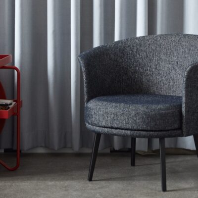 Hay Dorso Armchair Lounge Chair in Fabric and Leather