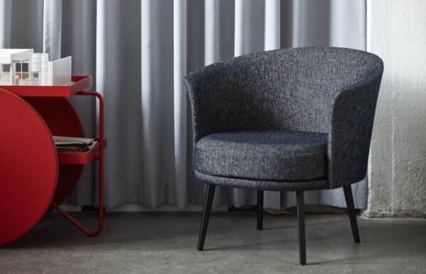 Hay Dorso Armchair Lounge Chair in Fabric and Leather