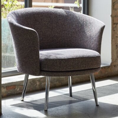 Hay Dorso Armchair Lounge Chair in Fabric and Leather