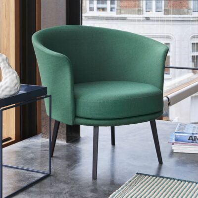 Hay Dorso Armchair Lounge Chair in Fabric and Leather