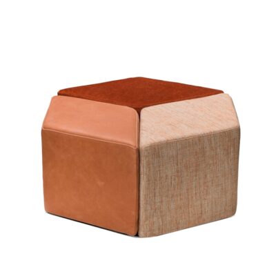 Furninova Hexagon Footstools in Fabric or Leather