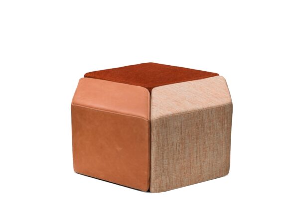 Furninova Hexagon Footstools in Fabric or Leather