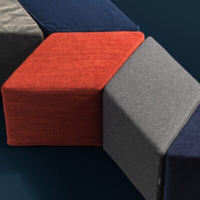 Furninova Hexagon Footstools in Fabric or Leather