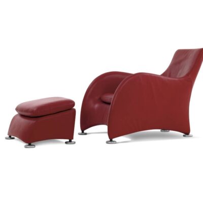 Montis Loge Armchair Lounge Chair with Optional Footstool Ottoman