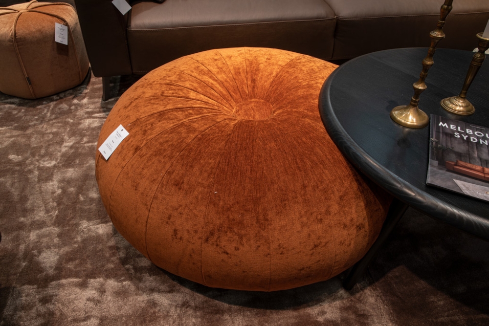 Furninova Torus Footstools in Fabric or Leather-73109