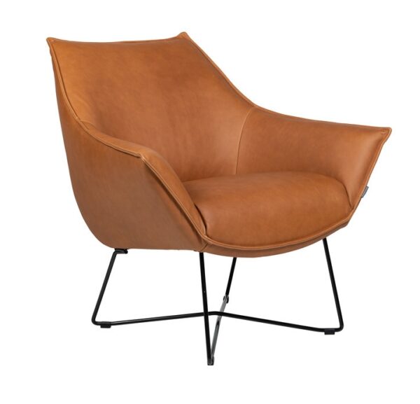 Furninova Egon Armchair Longue Chair in Fabric or Leather-72769