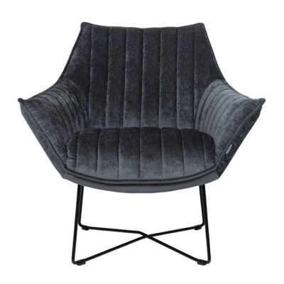 Furninova Egon Armchair Longue Chair in Fabric or Leather-72771