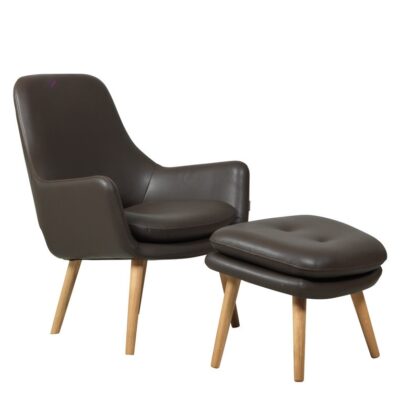 Furninova Bowery Armchair Longue Chair in Fabric or Leather-73056