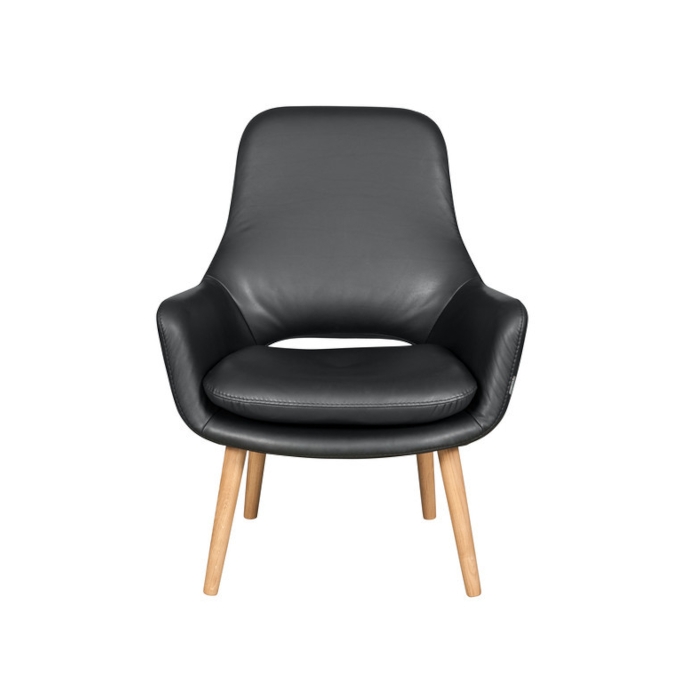 Furninova Bowery Armchair Longue Chair in Fabric or Leather-73058