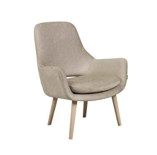 Furninova Bowery Armchair Longue Chair in Fabric or Leather-73059