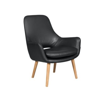 Furninova Bowery Armchair Longue Chair in Fabric or Leather-0