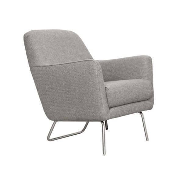 Furninova Lafayette Low Armchair Longue Chair in Fabric or Leather-0