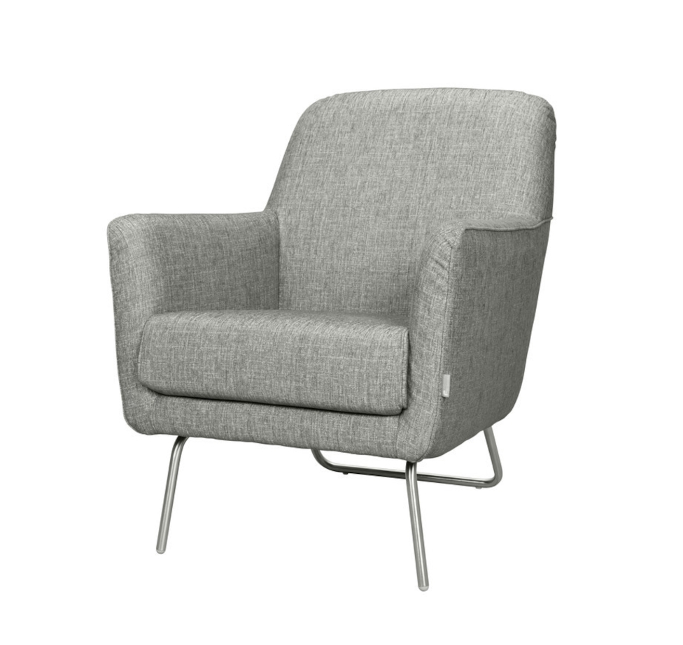 Furninova Lafayette Low Armchair Longue Chair in Fabric or Leather-72799