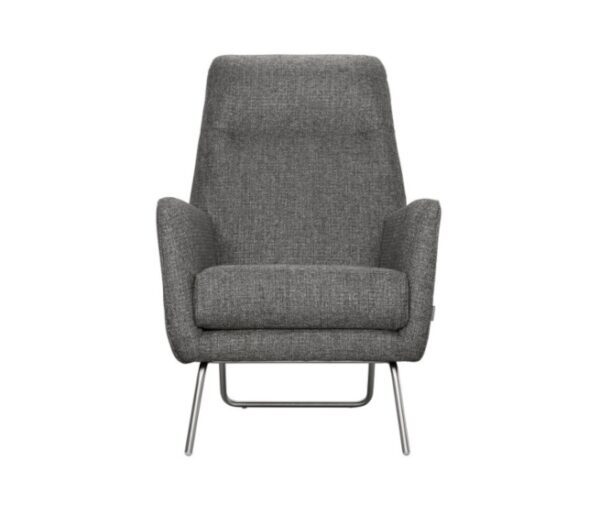 Furninova Lafayette High Armchair Longue Chair in Fabric or Leather-72844