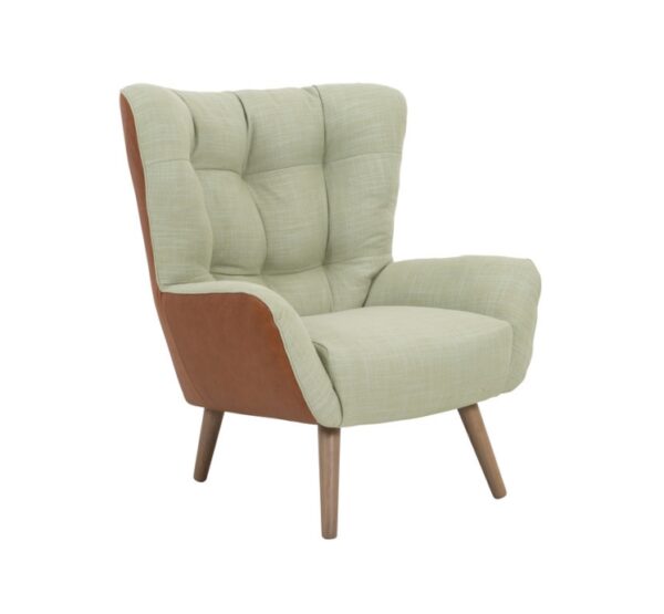 Furninova Jolyn Armchair Longue Chair in Fabric or Leather -72899