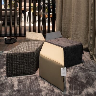 Furninova Hexagon Footstools in Fabric or Leather